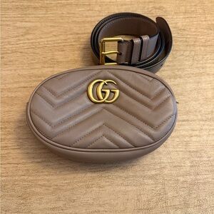 Gucci Mini Bag in Taupe with Gold Accent
